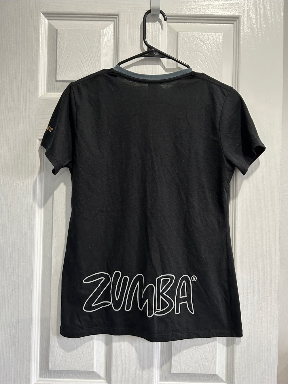 Zumba Black/Gray Short Sleeve Tee w/White ZUMBA Logo
